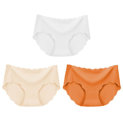 3 Pair Seamless Scallop Edge Silk Shorts