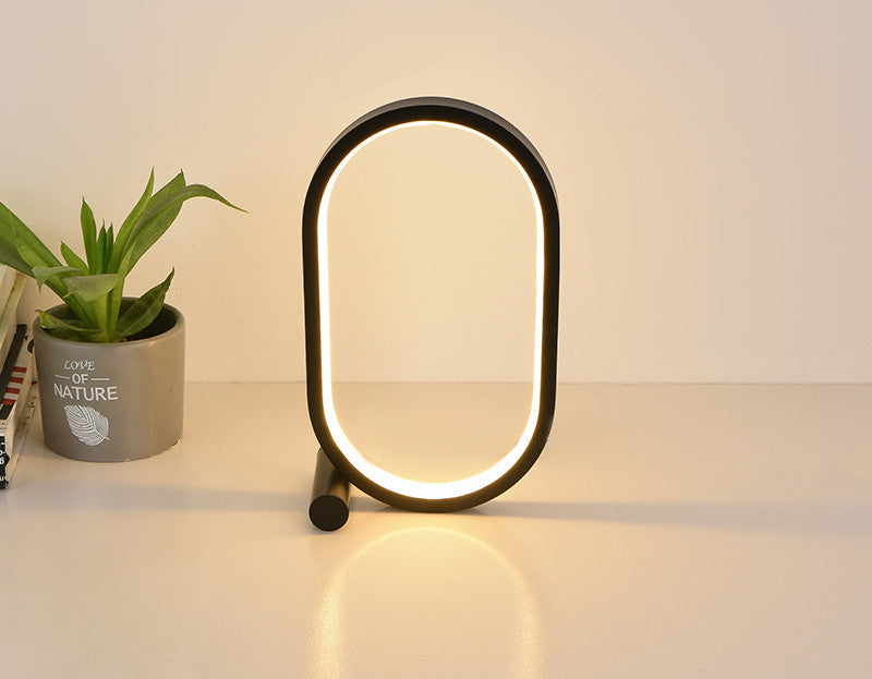 USB Plug-In Lamp Oval Acrylic Lamp Touch Control Dimmable Modern Simple Creative Night Lamp Bedside Reading Lamp Desk Table Led