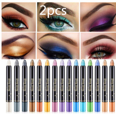 Pearlescent Silkworm Eyeshadow Pen Lasting Waterproof And Not Blooming Shiny Pearlescent Gel Pen 15 Color Eye Shadow Pen