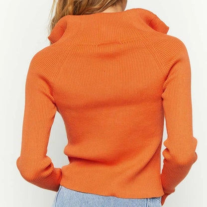 Orange Zip Blouse