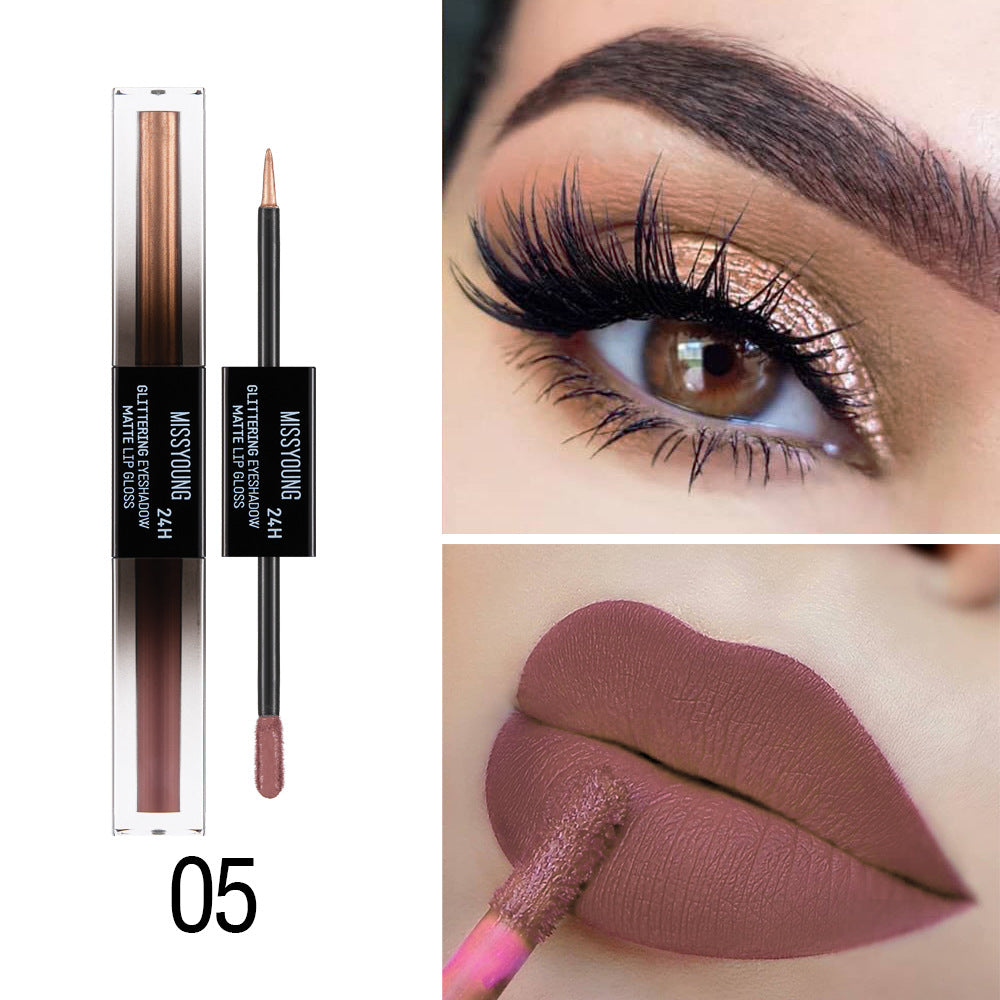 Double-ended Monochrome Eye Shadow And Lip Gloss