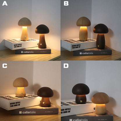 Wooden Mushroom Light