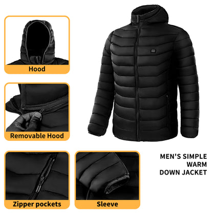 9 Heat Zones Heated Puffer Jacket