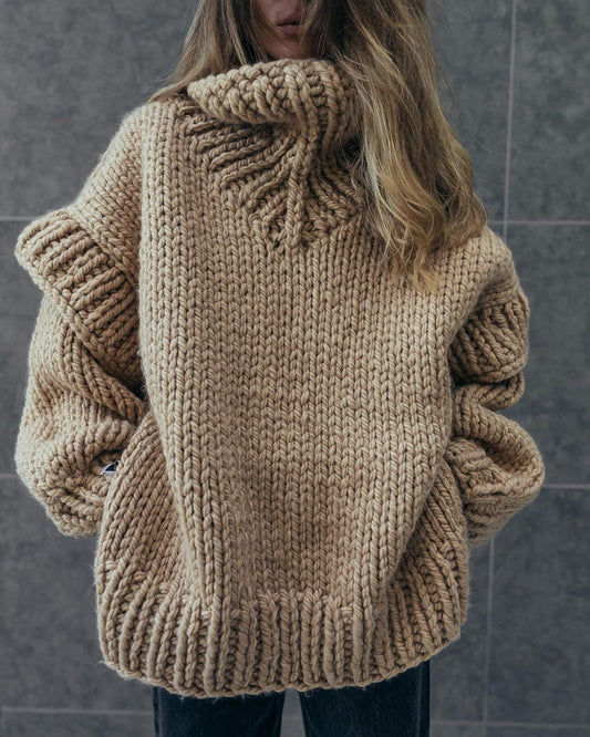 Oversize Double Sleeve Turtleneck Jumper