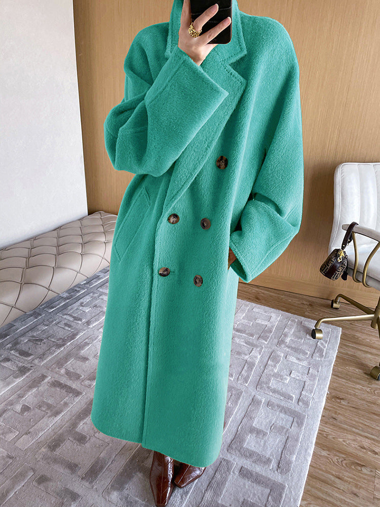 Women's Mid-length Winter Thick Woolen Cashmere Coat