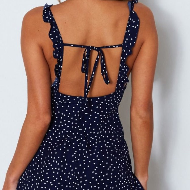 Polka-dot Strappy Beach Sundress