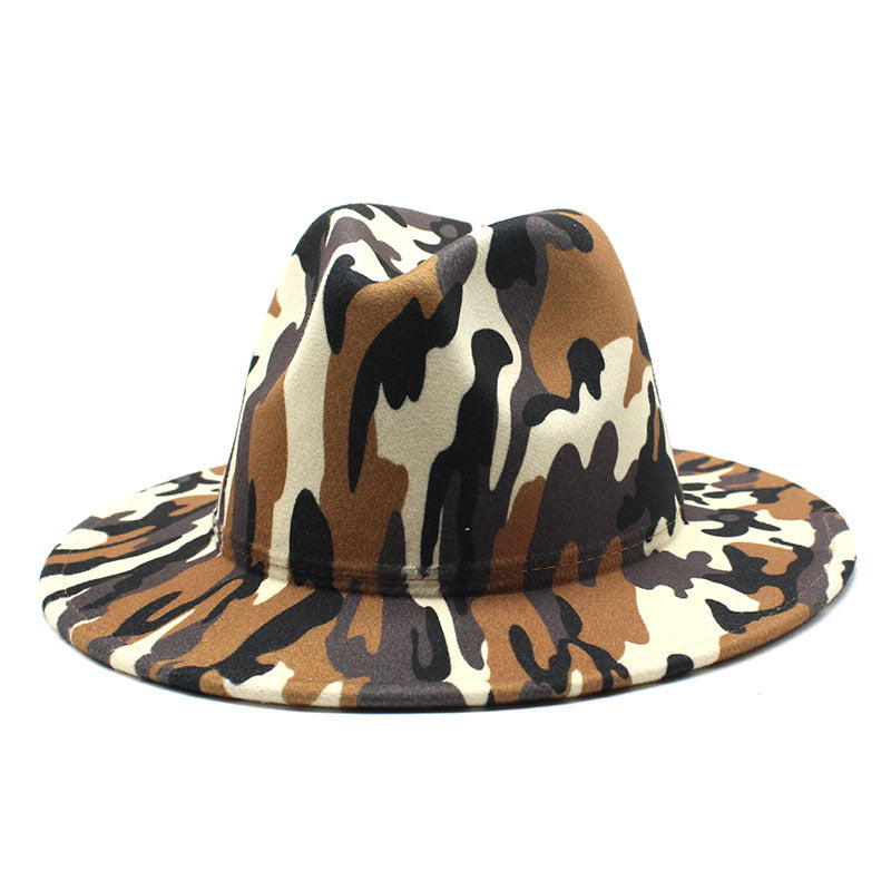 Striped Soft Woolen Hat Fedora Hat