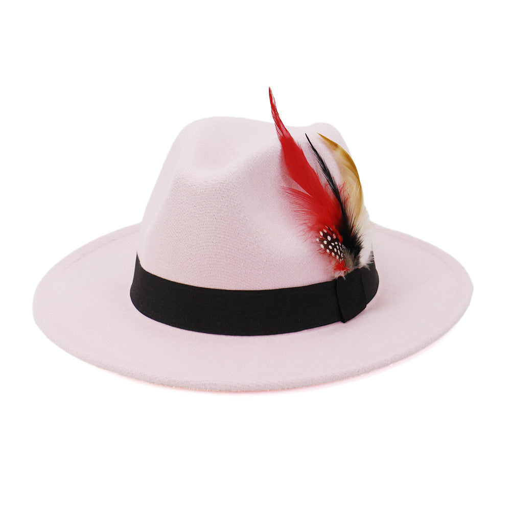 Polyester Single Feathered Panama Hat