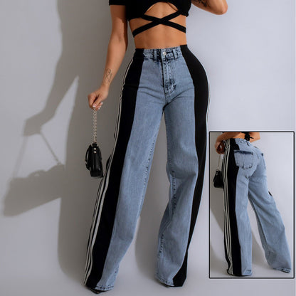 Elastic Denim Pants