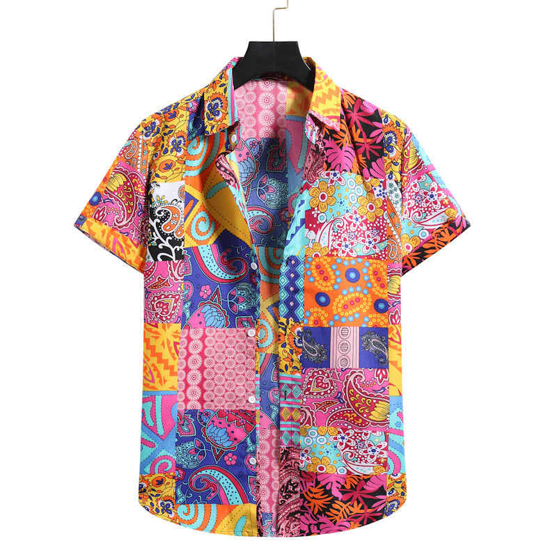 Hawaiian Style Casual Comfortable Fashion Short Sleeve