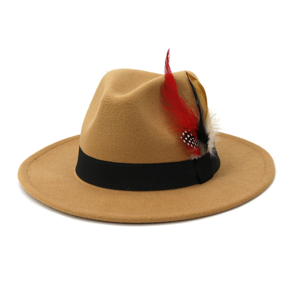 Polyester Single Feathered Panama Hat