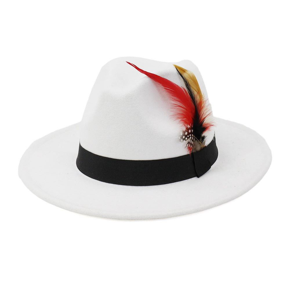 Polyester Single Feathered Panama Hat