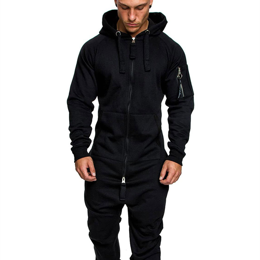 Hooded Fleece Jumpsuit