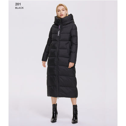 Extra Long Windproof Cotton-padded Coat