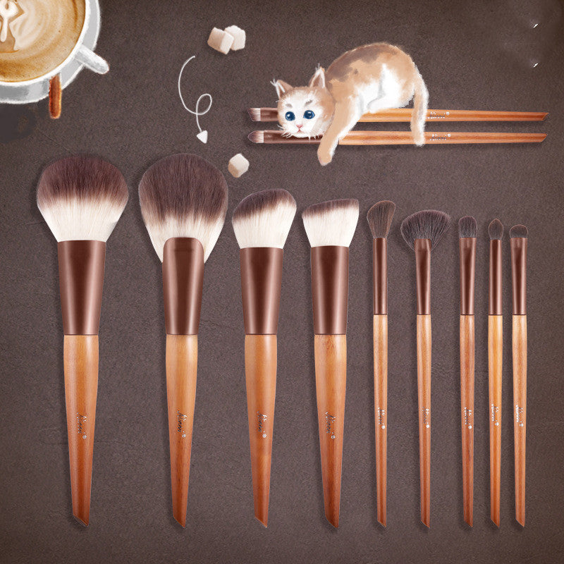 Red Highlight Eye Shadow Eyebrow Brush Makeup Set