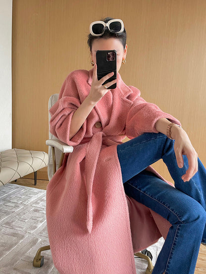 Women's Mid-length Winter Thick Woolen Cashmere Coat